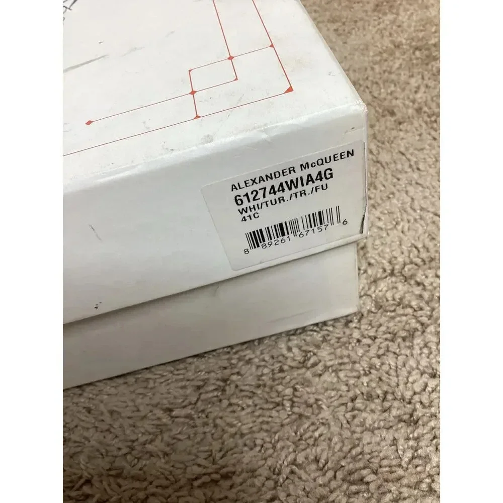 Limited Edition Alexander McOueen Larry Sneakers - size 41 white with pink sole